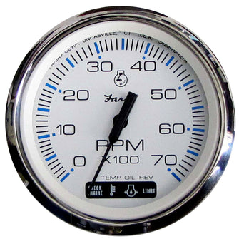 Faria Chesapeake White SS 4" Tachometer w/Suzuki Monitor - 7000 RPM (Gas) (Suzuki Outboard) | 33860