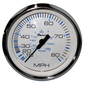 Faria Chesapeake White SS 4" Speedometer - 80MPH (Pitot) | 33819