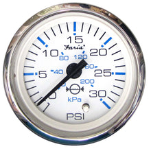 Faria Chesapeake White SS 2" Water Pressure Gauge (30 PSI) | 13812