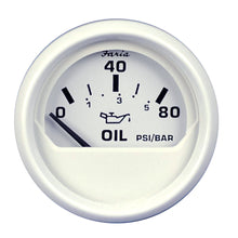 Faria Dress White 2" Oil Pressure Gauge (80 PSI) | 13102