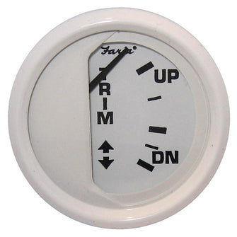 Faria Dress White 2" Trim Gauge (Mercury / Mariner / Mercruiser / Volvo DP / Yamaha '01 and newer) | 13122