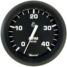 Faria Euro Black 4" Tachometer - 4000 RPM (Diesel) (Mechanical Takeoff) | 32842