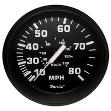 Faria Euro Black 4" Speedometer - 80MPH (Pitot) | 32812