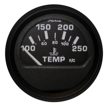 Faria Euro Black 2" Water Temperature Gauge (100-250&#176;F) | 12812