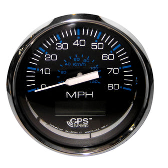 Faria Chesapeake Black 4" Speedometer w/ LCD Heading Display - 80MPH (GPS) | 33730