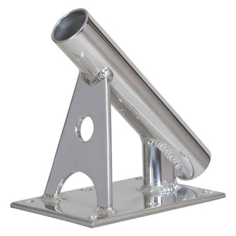 Lee's MX Pro Series Fixed Angle Center Rigger Holder - 45deg- 1.5" ID - Bright Silver | MX7003CR