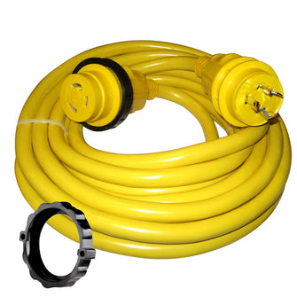 Marinco 30 Amp Power Cord Plus Cordset - 35' - Yellow | 35SPP