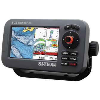 SI-TEX SVS-560CF Chartplotter - 5" Color Screen w/Internal GPS & Navionics+ Flexible Coverage | SVS-560CF