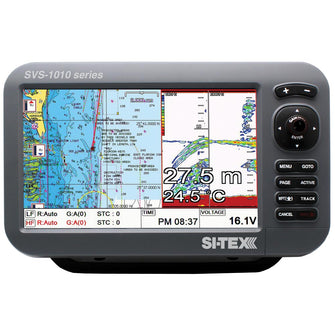 SI-TEX SVS-1010CF-E 10" Chartplotter/Sounder Combo w/External GPS Antenna & Navionics+ Card | SVS-1010CF-E