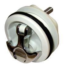 Whitecap T-Handle Latch - Chrome Plated Zamac/White Nylon - No Lock - Freshwater Use Only | S-230WC