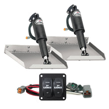 Lenco 12" x 12" Edge Mount Trim Tab Kit w/Double Rocker Switch Kit | 15102-104