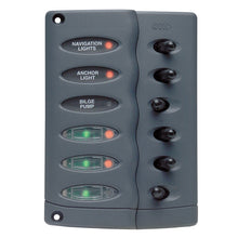 Marinco Contour Switch Panel - Waterproof 6 Way w/Fuse Holder | CSP6-F