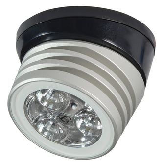 Lumitec Zephyr LED Spreader/Deck Light -Brushed, Black Base - White Non-Dimming | 101326