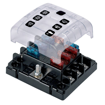 BEP ATC Six Way Fuse Holder & Screw Terminals w/Cover & Link | ATC-6W