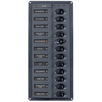 BEP DC Panel - 12-Way - No Meter - Vertical | 902NMV