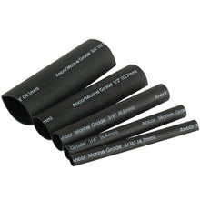 Ancor Adhesive Lined Heat Shrink Tubing Kit - 8-Pack, 3", 20 to 2/0 AWG, Black | 301503