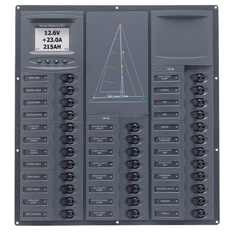 BEP Cruiser Series DC Circuit Breaker Panel w/Digital Meters 32SP DC12V | NC32Y-DCSM