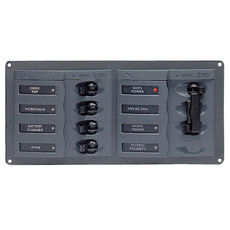 BEP AC Circuit Breaker Panel w/o Meters, 4 Way Panel 2 Mains - 110V | 900-AC1-110V