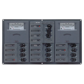 BEP AC Circuit Breaker Panel w/Analog Meters, 2SP 1DP AC120V | 900-ACM2-AM-110