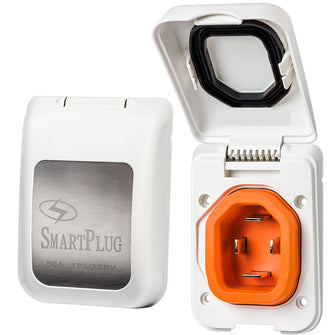 SmartPlug 50 AMP Male Non-Metallic Inlet Cover - White | BM50PW