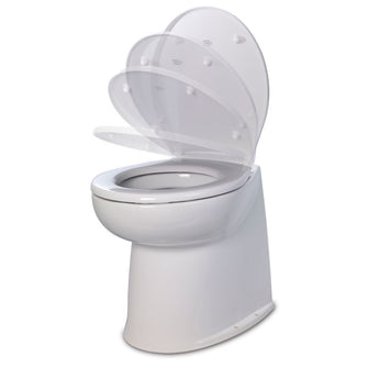 Jabsco 17" Deluxe Flush Fresh Water Electric Toilet w/Soft Close Lid - 24V | 58040-3024