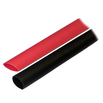 Ancor Adhesive Lined Heat Shrink Tubing (ALT) - 1/2" x 3" - 2-Pack - Black/Red | 305602