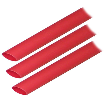 Ancor Adhesive Lined Heat Shrink Tubing (ALT) - 1/2" x 3" - 3-Pack - Red | 305603