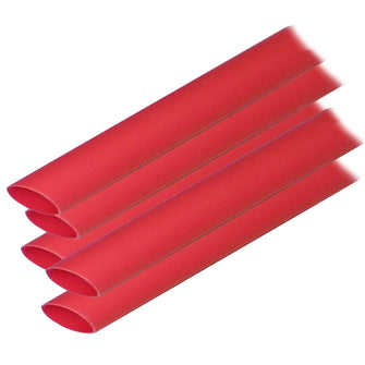 Ancor Adhesive Lined Heat Shrink Tubing (ALT) - 1/2" x 12" - 5-Pack - Red | 305624