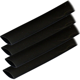 Ancor Adhesive Lined Heat Shrink Tubing (ALT) - 3/4" x 12" - 4-Pack - Black | 306124