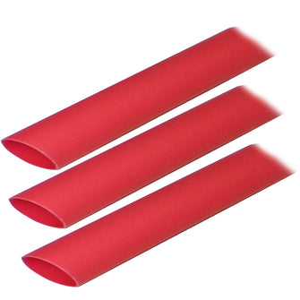 Ancor Adhesive Lined Heat Shrink Tubing (ALT) - 3/4" x 3" - 3-Pack - Red | 306603