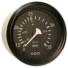 VDO Cockpit Marine 85mm (3-3/8") 35 MPH Pitot Speedometer - Black Dial/Bezel | 260-11796