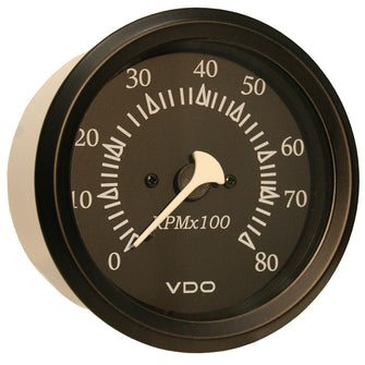 VDO Cockpit Marine 85mm (3-3/8") Outboard Tachometer - Black Dial/Bezel | 333-11799