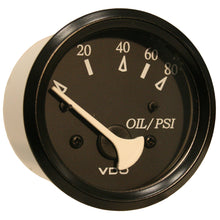 VDO Cockpit Marine Oil Pressure Gauge - 80 PSI - Black Dial/Bezel | 350-11800