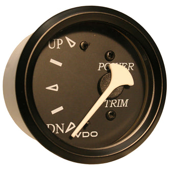 VDO Cockpit Marine Trim Gauge - f/Evinrude and Johnson Engines - Black Dial/Bezel | 382-11804