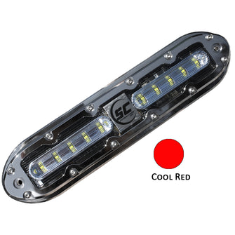 Shadow-Caster SCM-10 LED Underwater Light w/20' Cable - 316 SS Housing - Cool Red | SCM-10-CR-20