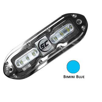 Shadow-Caster SCM-6 LED Underwater Light w/20' Cable - 316 SS Housing - Bimini Blue | SCM-6-BB-20