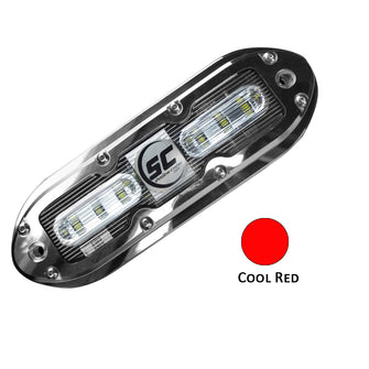 Shadow-Caster SCM-6 LED Underwater Light w/20' Cable - 316 SS Housing - Cool Red | SCM-6-CR-20