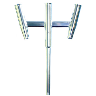 Tigress Triple Aluminum Kite Rod Holder - Straight Butt - Polished | 88159