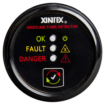 Fireboy-Xintex Gasoline Fume Detector - Black Bezel - 12/24V | G-1B-R