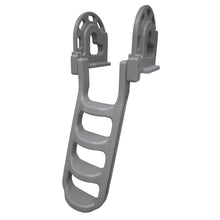 Dock Edge Stand-Off Flip-Up Polyethylene Roto Molded 4-Step Dock Ladder - Grey | 2084-F
