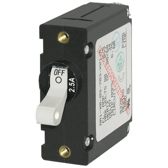 Blue Sea 7197 A-Series White Toggle Circuit Breaker - Single Pole 2.5A | 7197