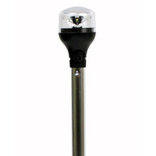 Attwood LightArmor All-Around Light - 20" Aluminum Pole - Black Vertical Composite Base w/Adapter | 5551-PA20-7