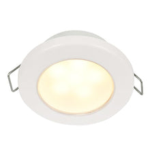 Hella Marine EuroLED 75 3" Round Spring Mount Down Light - Warm White LED - White Plastic Rim - 12V | 958109511