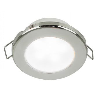 Hella Marine EuroLED 75 3" Round Spring Mount Down Light - White LED - Stainless Steel Rim - 24V | 958110621