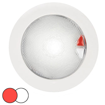 Hella Marine EuroLED 150 Recessed Surface Mount Touch Lamp - Red/White LED - White Plastic Rim | 980630002