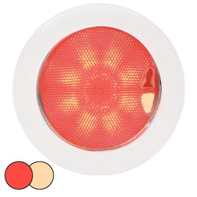 Hella Marine EuroLED 150 Recessed Surface Mount Touch Lamp - Red/Warm White LED - White Plastic Rim | 980630102