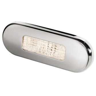 Hella Marine Surface Mount Oblong LED Courtesy Lamp - Warm White LED - Stainless Steel Bezel | 980869401