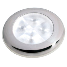 Hella Marine Slim Line LED 'Enhanced Brightness' Round Courtesy Lamp - White LED - Stainless Steel Bezel - 12V | 980500521