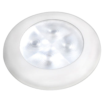 Hella Marine Slim Line LED 'Enhanced Brightness' Round Courtesy Lamp - White LED - White Plastic Bezel - 12V | 980500541