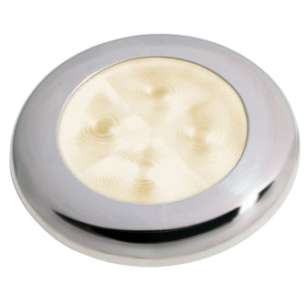 Hella Marine Slim Line LED 'Enhanced Brightness' Round Courtesy Lamp - Warm White LED - Stainless Steel Bezel - 12V | 980500721